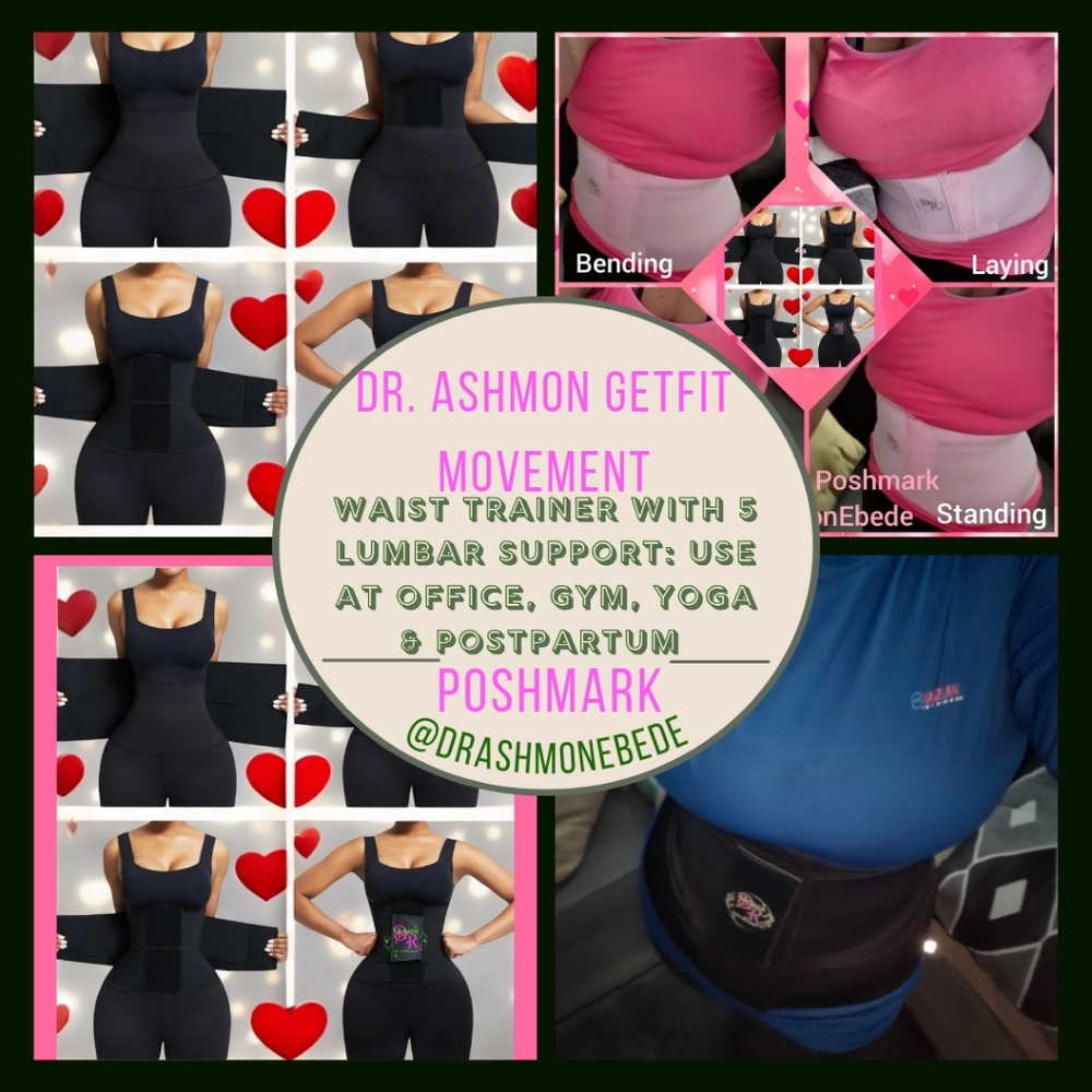 Dr. Ashmon (Black) Waist Trainer-Beneficial Post Surgical, Yoga, Gym, Postpartum